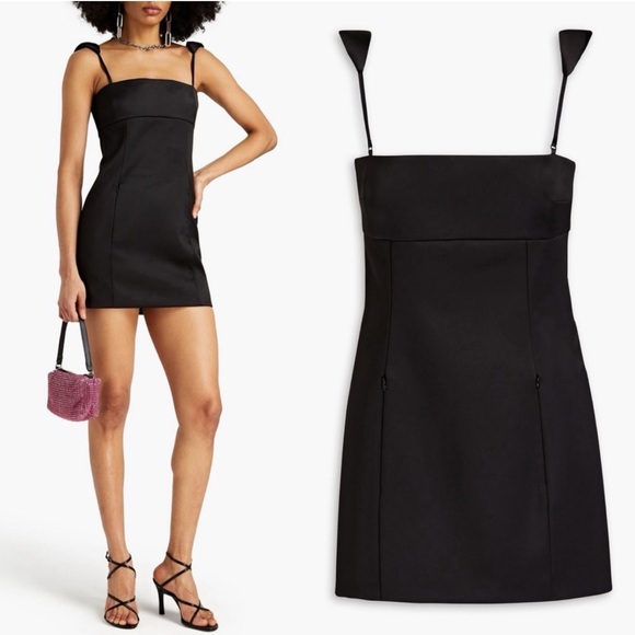 Alexander Wang Dresses & Skirts - NWOT Alexander Wang Mini Sport Satin Dress w/ Diamanté Embellished Logo Charms 6